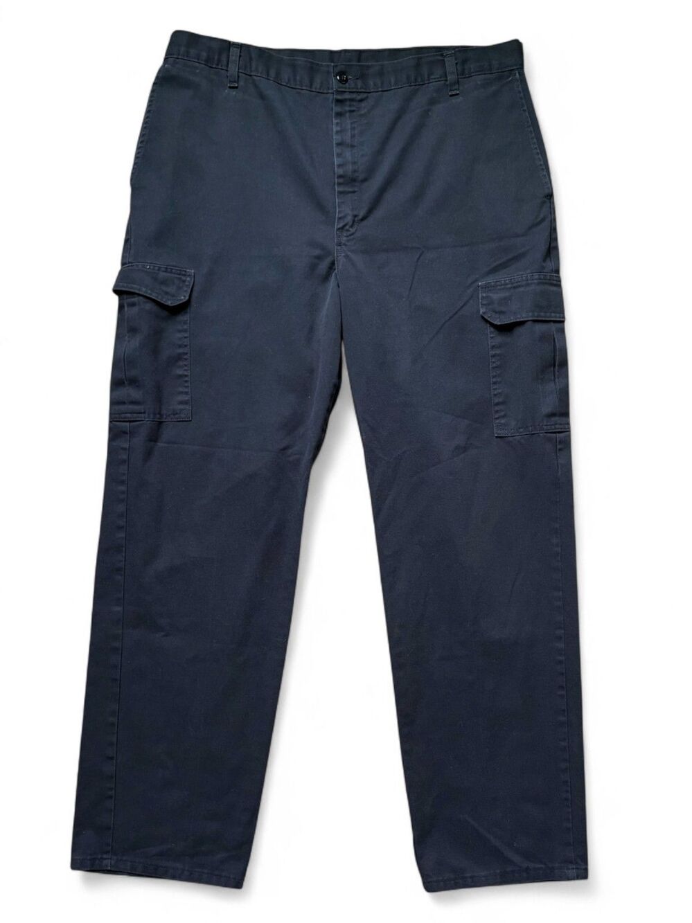 Vintage Genuine Dickies Pants Mens Size 38x34 Black Cargo Flat Front Straight
